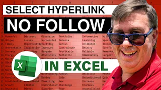 Excel 101 - Selecting, Or Not Selecting, Hyperlinks in Excel - Episode 1601