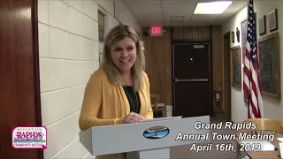 Grand Rapids Town Board Annual Meeting 4-16-19