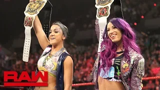 Sasha Banks & Bayley celebrate their WWE Women's Tag Team Championship victory: Raw, Feb. 18, 2019