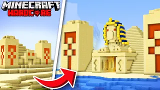 I Transformed a DESERT TEMPLE in Half Hearted Hardcore Minecraft