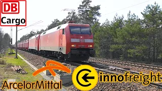 DB Cargo Br.152 in Doppeltraktion mit dem mächtigen ArcelorMittal Erzzug aus Hamburg Hansaport!