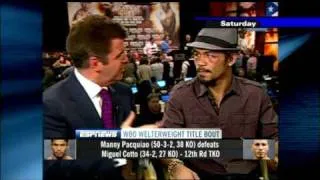 funny pacquiao post fight interview espn