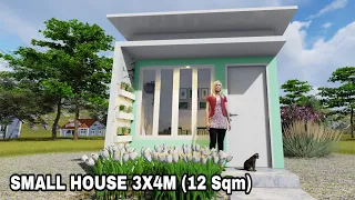 Small house design 3x4 meters (12 Sqm)