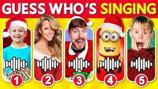 🔊 Guess Who's Singing 🎅🎵 CHRISTMAS Edition🎄| Mariah Carey, Diana, Nastya, Payton Delu, MrBeast