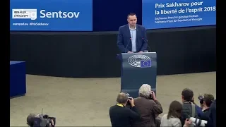 Сенцов в Європарламенті: сильна промова, вручення премії Сахарова та гучні аплодисменти