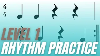 Clap Along Quater Notes and Quarter Rests // RHYTHM PRACTICE LEVEL 1