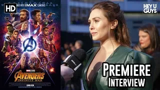 Elizabeth Olsen on Scarlet Witch/Vision & a solo film - Avengers Infinity War Premiere Interview