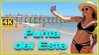 4K BIKINI WALK Beach PUNTA del ESTE Travel vlog - not South Beach Miami !!