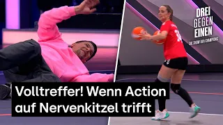 Tim Mälzer zeigt vollen Körpereinsatz beim Dodgeball | Drei Gegen Einen