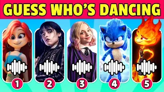 Guess Who's DANCING...! Mario, Sonic, Wednesday, Elemental, Sing 2, Skibidi Dom Dom Yes Yes