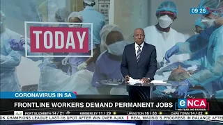 Healthcare workers demand permanent jobs