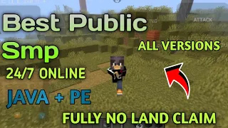 Best Public Smp 24/7 Online Java + Pe | Fully No Land Claim | All Versions