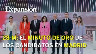 Minuto de oro de los candidatos a la Comunidad de Madrid