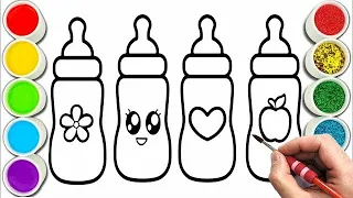 Baby Milk Bottle Drawing Painting &Coloring For Kids & Toddlers |  part 559