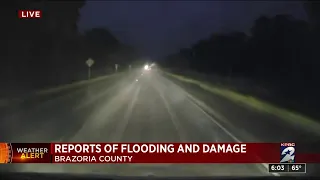 Reports of flooding and storm damage in Brazoria County