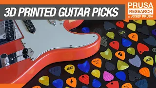 I 3D printed different guitar pick shapes and was surprised with the result