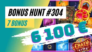 BONUS HUNT #304 : 6 100€ et 7 bonus (BEx165)