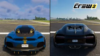 The Crew 2 | Koenigsegg Gemera 2020 vs. Bugatti Chiron 2017 Performance and Sound Comparison