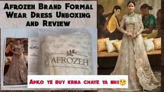 Afrozeh Brand Formal Wear Dress Review | Unboxing Video | Faryal Rajput