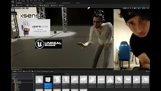 Xsens suit and Manus Glove motion capture device on Unreal Engine 5