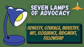 Seven lamps of advocacy | Qualities of an advocate | Justice abbot parry