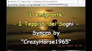 I Teppisti dei Sogni - L'emigrante (Syncro by CrazyHorse1965) Karabox - Karaoke