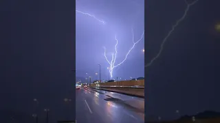 Thunderstorm and heavy rain in Makkah 22 August 2023