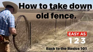 How to take down old Barbwire fencing ￼