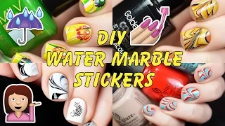 DIY Water Marble Stickers - Чистый способ сделать водный маникюр