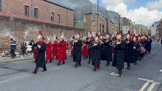 Household Cavalry March back to Barracks  (easter court)