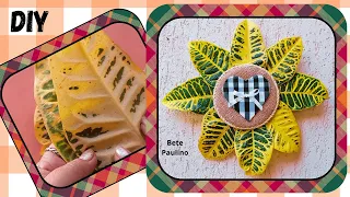 Quadro com folhas naturais/DIY