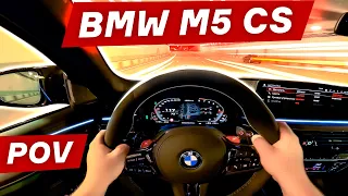 POV NIGHTDRIVE on most POWERFULL BMW ever — M5 CS. Kremlin, Bolshoi Theatre, KGB and 635 HP LAUNCH