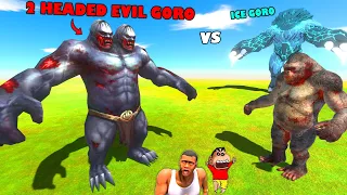 Upgrading GORO into 2-HEADED EVIL GORO THE GIANT in Animal Revolt Battle Simulator FRANKLIN CHOP