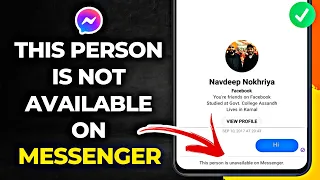 This Person is Unavailable On Messenger Problem Solve | You Can't Send Massages Right Now 2023