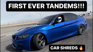 500hp DRIFT BMW E90 N54 SINGLE TURBO , CLOSE CALL + FIRST EVER TANDEM