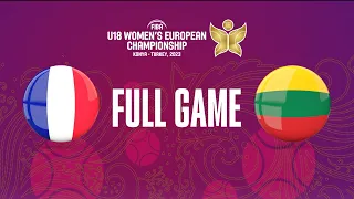 France v Lithuania | Full Basketball Game | FIBA U18 Women's European Championship 2023