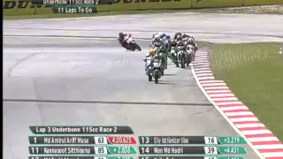 Round 1 - Underbone 115cc Race 2 Highlights - 2012 PETRONAS Asia Road Racing Championship