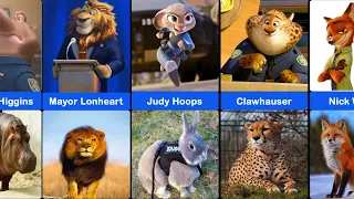 Comparison: All Zootopia Characters In Real Life