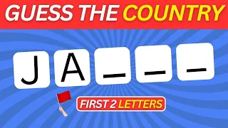 Can you Guess the COUNTRY  by First 2 Letters | Geography Quiz