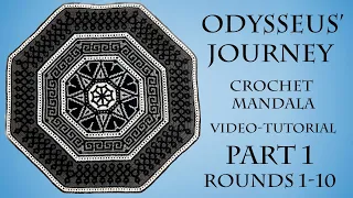 ODYSSEUS JOURNEY, Part 1. Crochet mandala blanket y Violetta Vieux