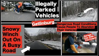 Illegal Parks And Snowy Tows | Multi-Car Pileup On Snowy Mountain Road