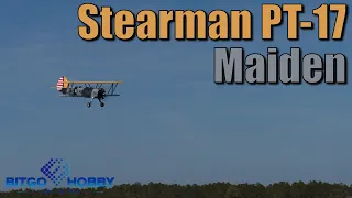 Dancing Wings Stearman PT-17 RC Plane Maiden Flight