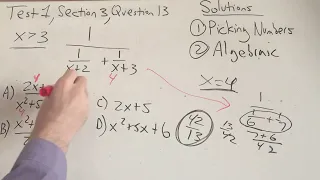 SAT Math Solutions - Test 1, Section 3, Question 13