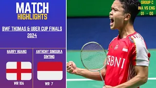 ANTHONY SINISUKA GINTING (INA) VS HARRY HUANG (ENG) |GROUP C THOMAS CUP 2024