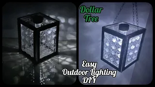 Dollar tree outdoor lighting idea diy / picture frame home decor ideas / solar lighting decoration