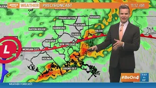 Payton's Sunday Forecast: Stormy Sunday, colder Monday