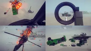 Tank and Helicopter Battle Compilation | Besiege