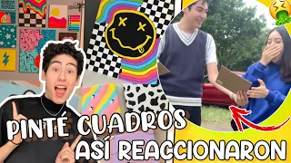 PINTÉ CUADROS AESTHETICS y los REGALÉ en la CALLE 😋 *SALE M4L😔👊 | Leo Study