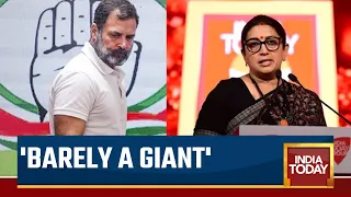 Barely A Giant: Smriti Irani Takes A Dig At Rahul Gandhi At Conclave 2023