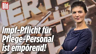 „Schluss mit der Impfpflicht-Debatte!“ | Sahra Wagenknecht bei Viertel nach Acht